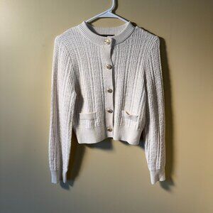 French Connection Women's Lurex Tweed Cardigan